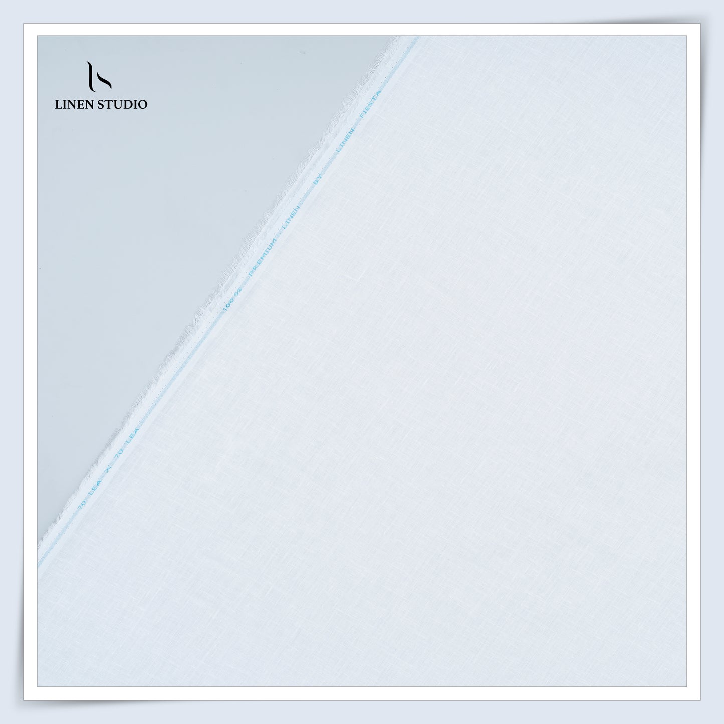 Linen Fiesta 70 Lea Plain Shirting - White