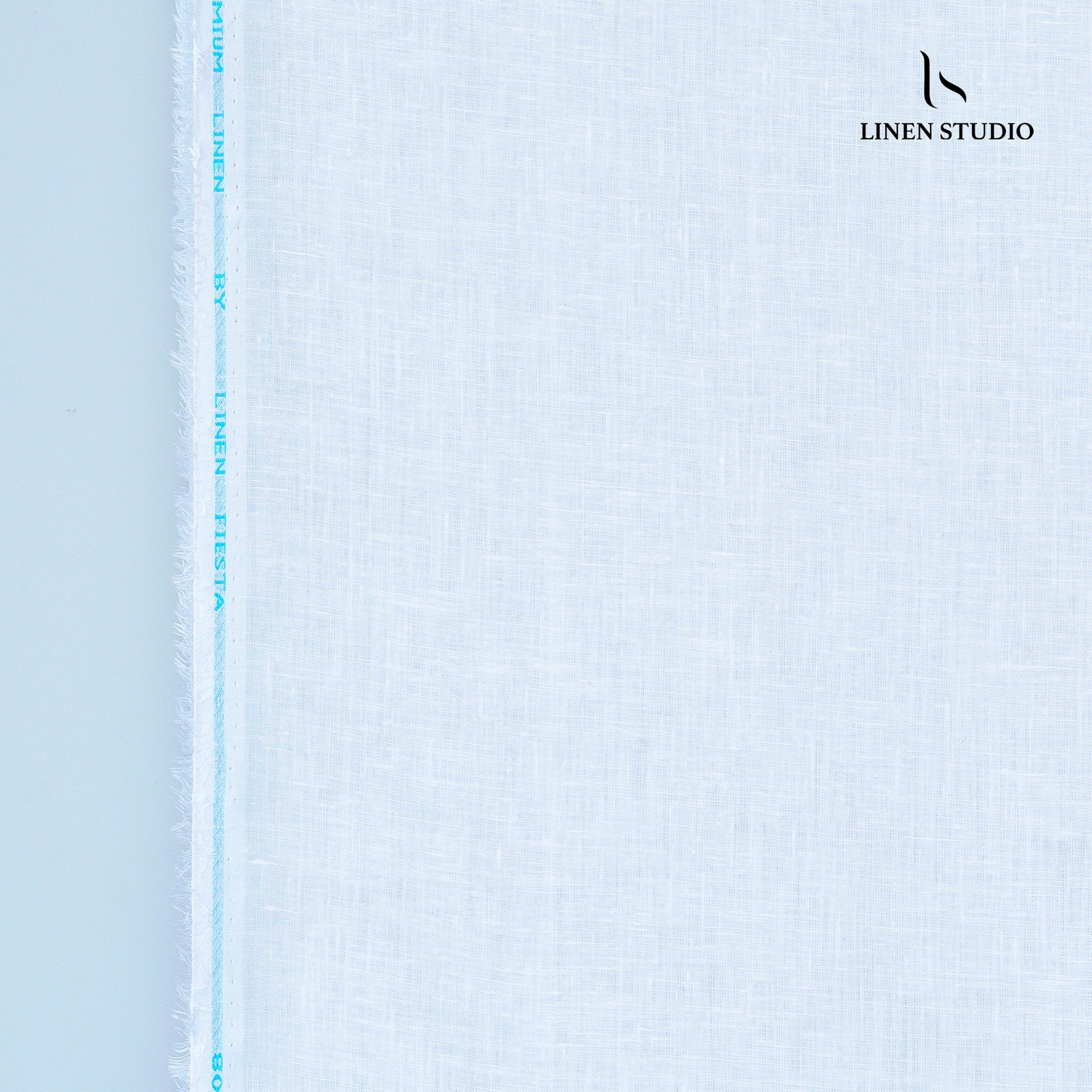 80 Lea White - Pure Linen Fabric - Linen Studio