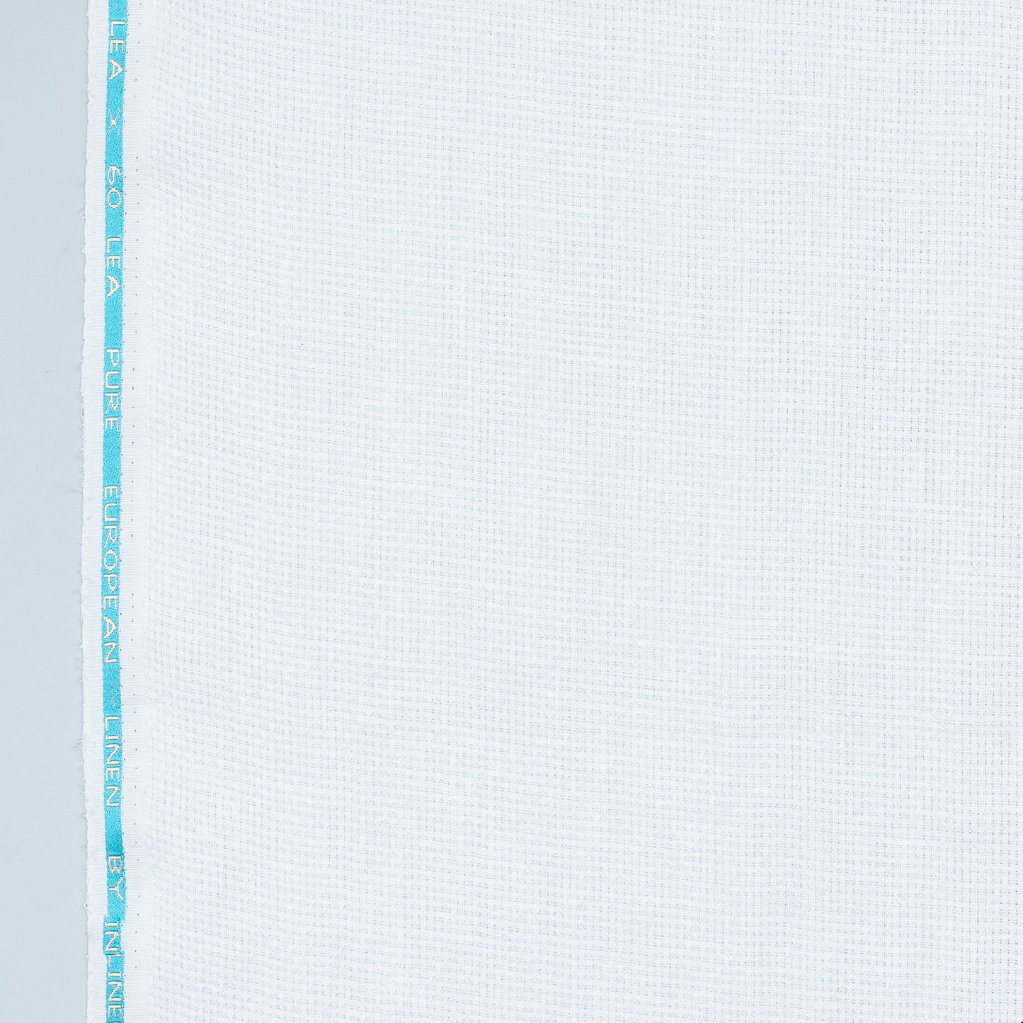 60 Lea Self Netted White - Pure Linen Fabric - Linen Studio