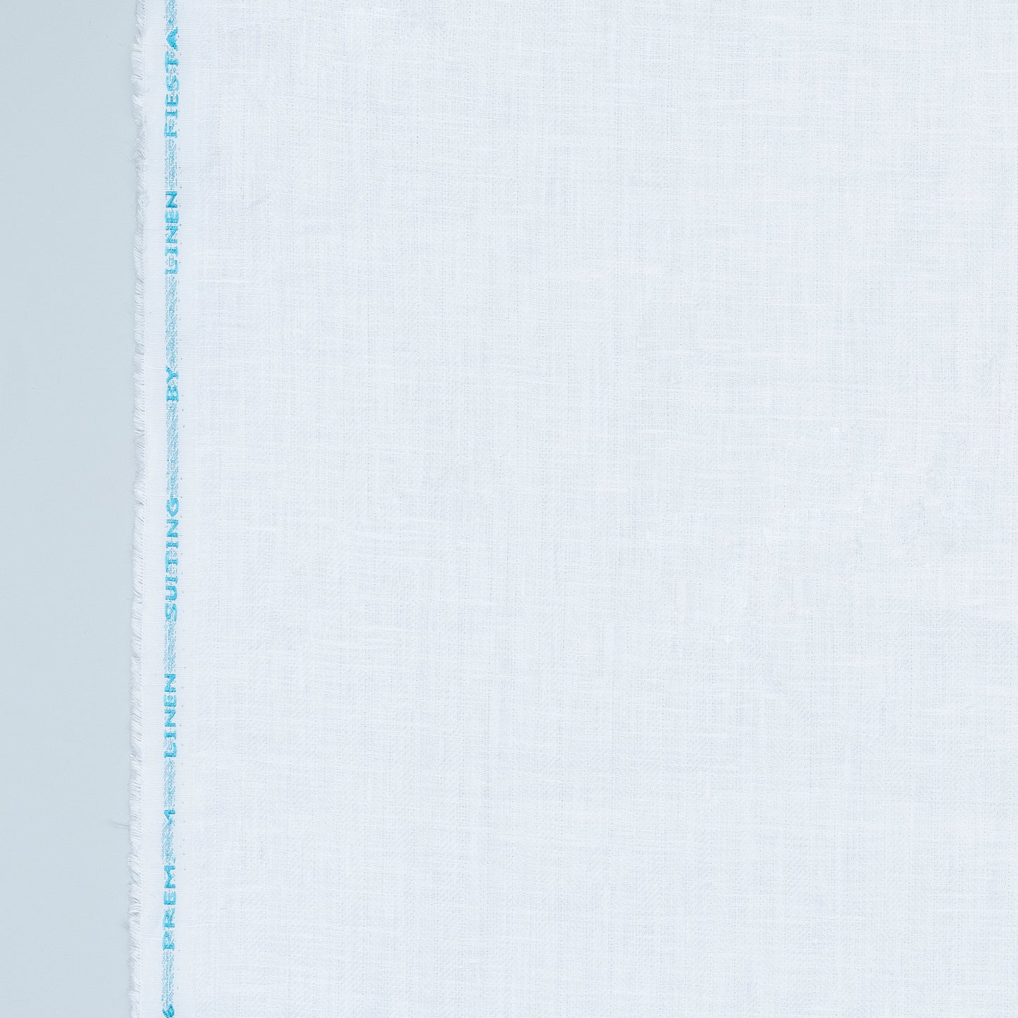 Pure Linen Trouser Fabric - Herringbone White - Linen Studio