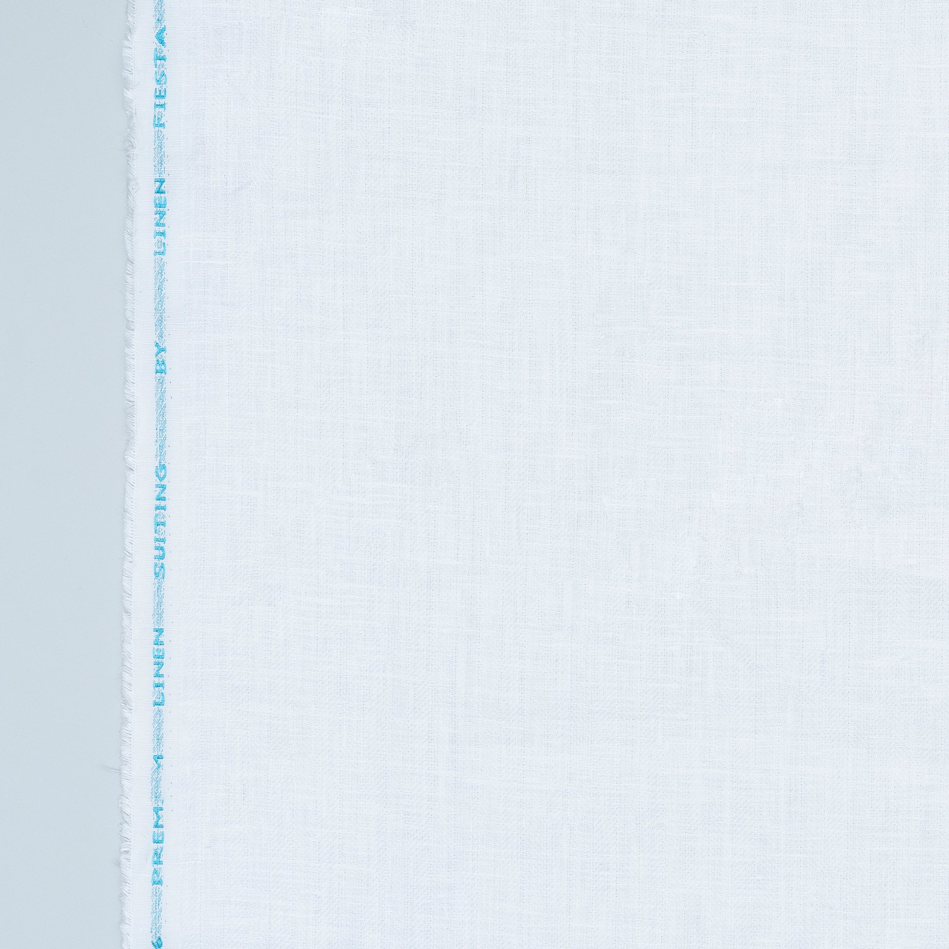 Pure Linen Trouser Fabric - Herringbone White - Linen Studio