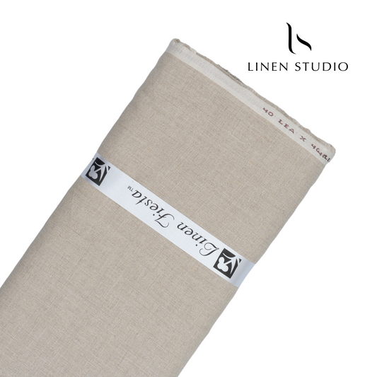 40 Lea Natural Pure Linen Shirting - Linen Studio
