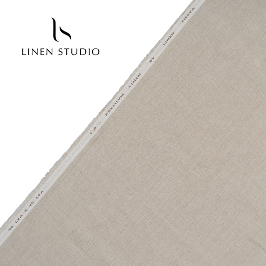 40 Lea Natural Pure Linen Shirting - Linen Studio