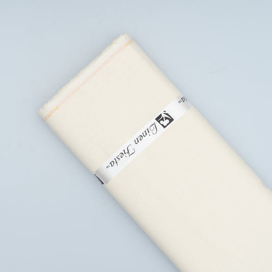 Pure Linen Trouser Fabric - Slub Cream - Linen Studio