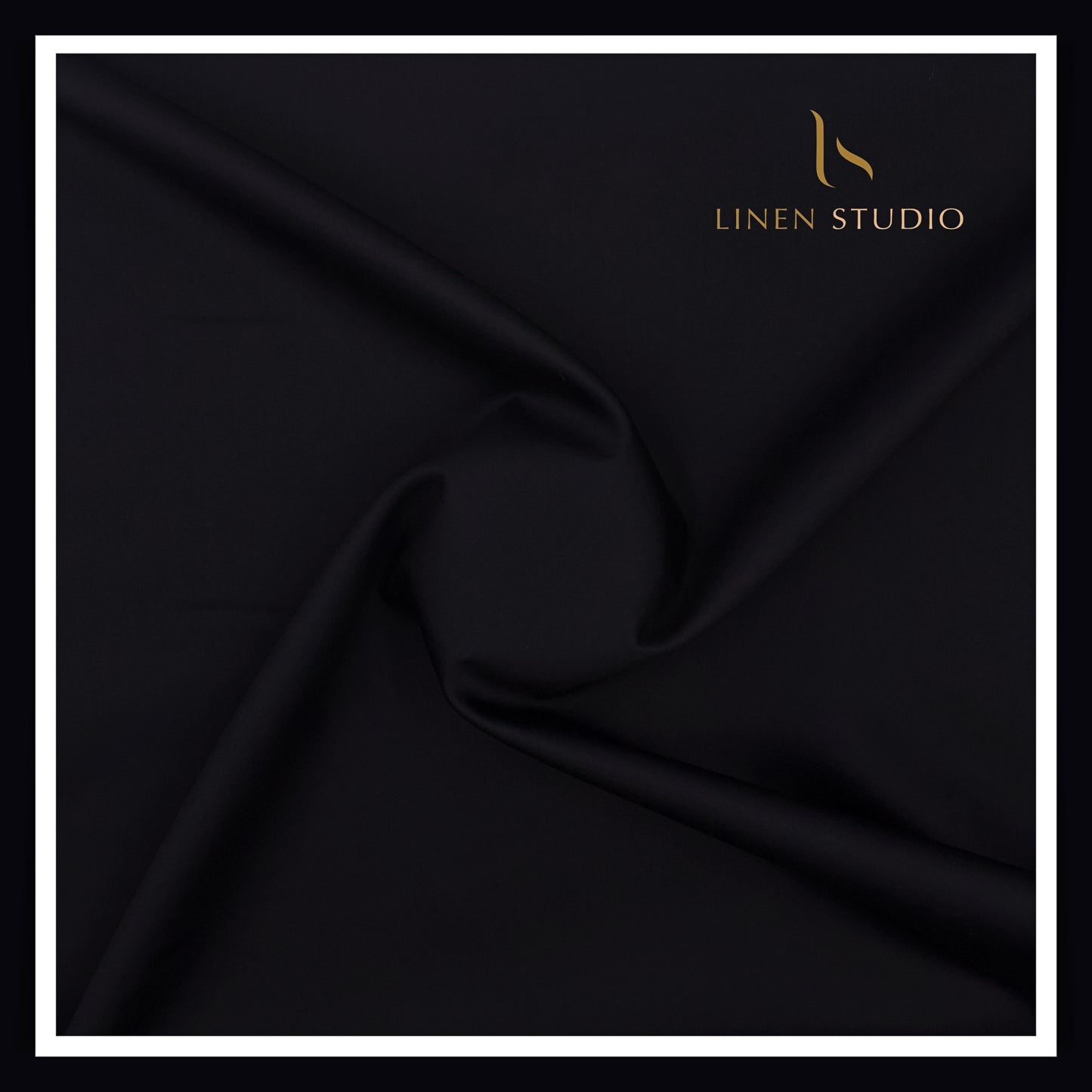 Luthai 100% Luxury Cotton Satin Shirting - Dark Navy Blue (NEW)