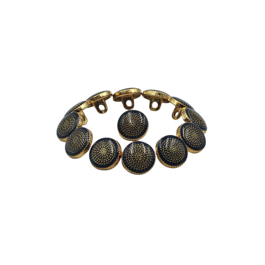 Textured Dark Green Enamel Designer Metal Buttons