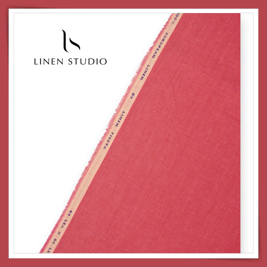 Linen Fiesta 60 Lea Plain Shirting - Dark Terra Cotta (Fastest Selling)