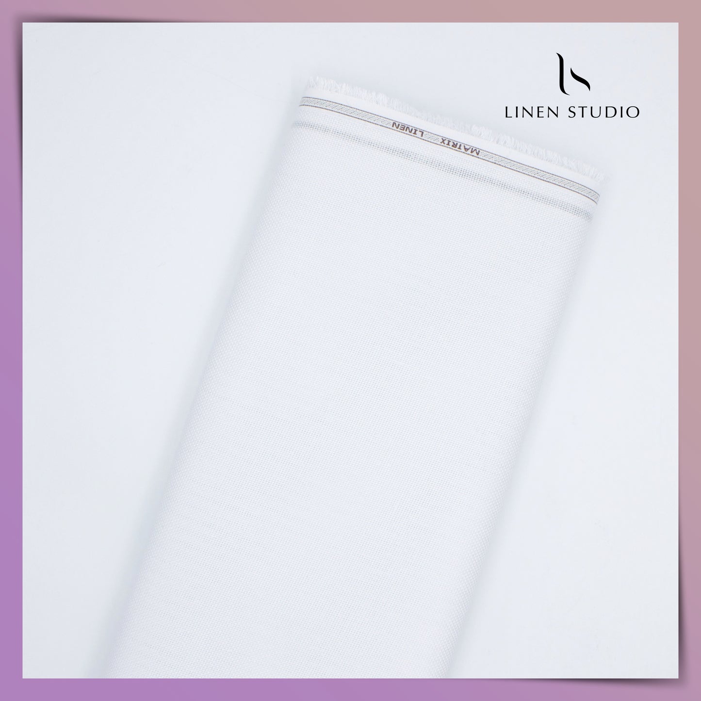 Netted Poly-Viscose Fabric - White - Linen Studio
