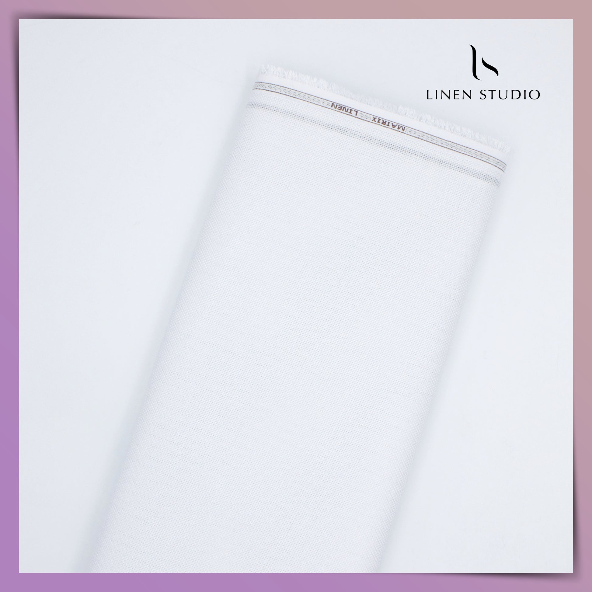Netted Poly-Viscose Fabric - White - Linen Studio