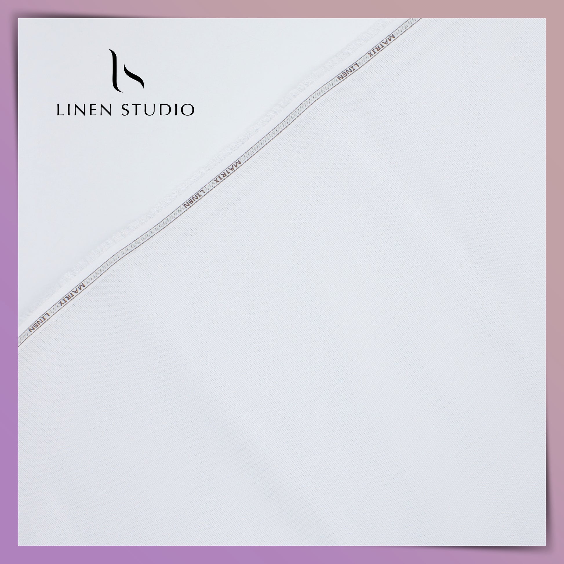 Netted Poly-Viscose Fabric - White - Linen Studio