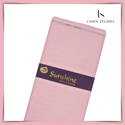Netted Poly-Viscose Fabric - Pink - Linen Studio
