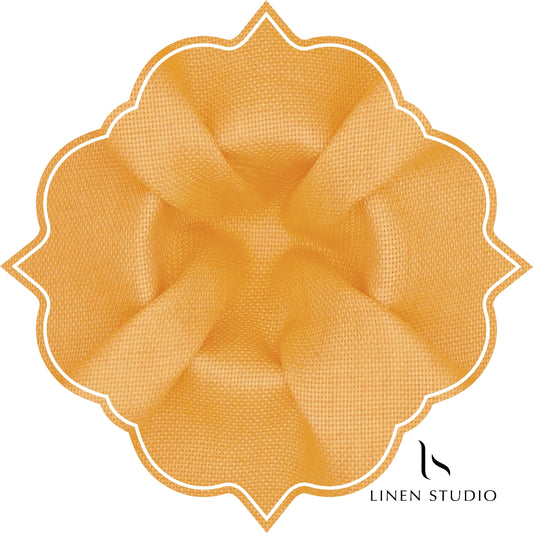 Netted Poly-Viscose Fabric - Orange - Linen Studio