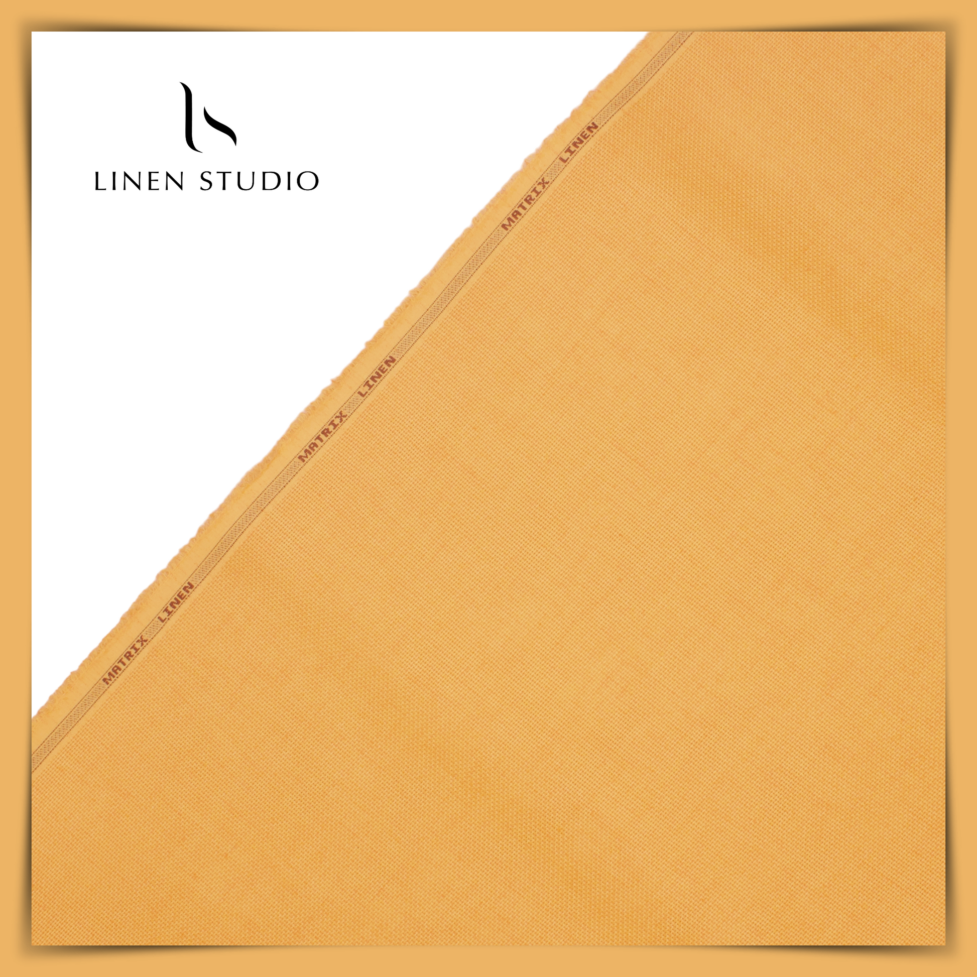 Netted Poly-Viscose Fabric - Orange - Linen Studio