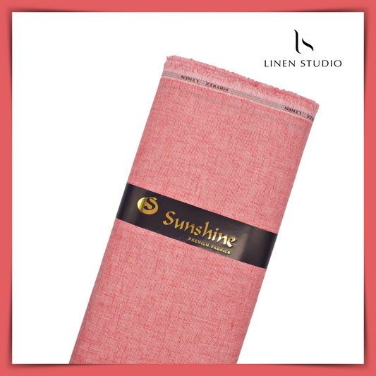 Netted Poly-Viscose Fabric - Red - Linen Studio