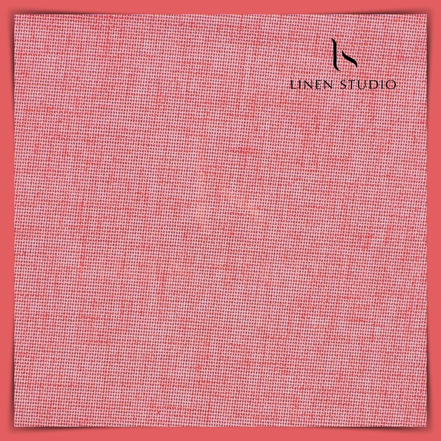 Netted Poly-Viscose Fabric - Red - Linen Studio