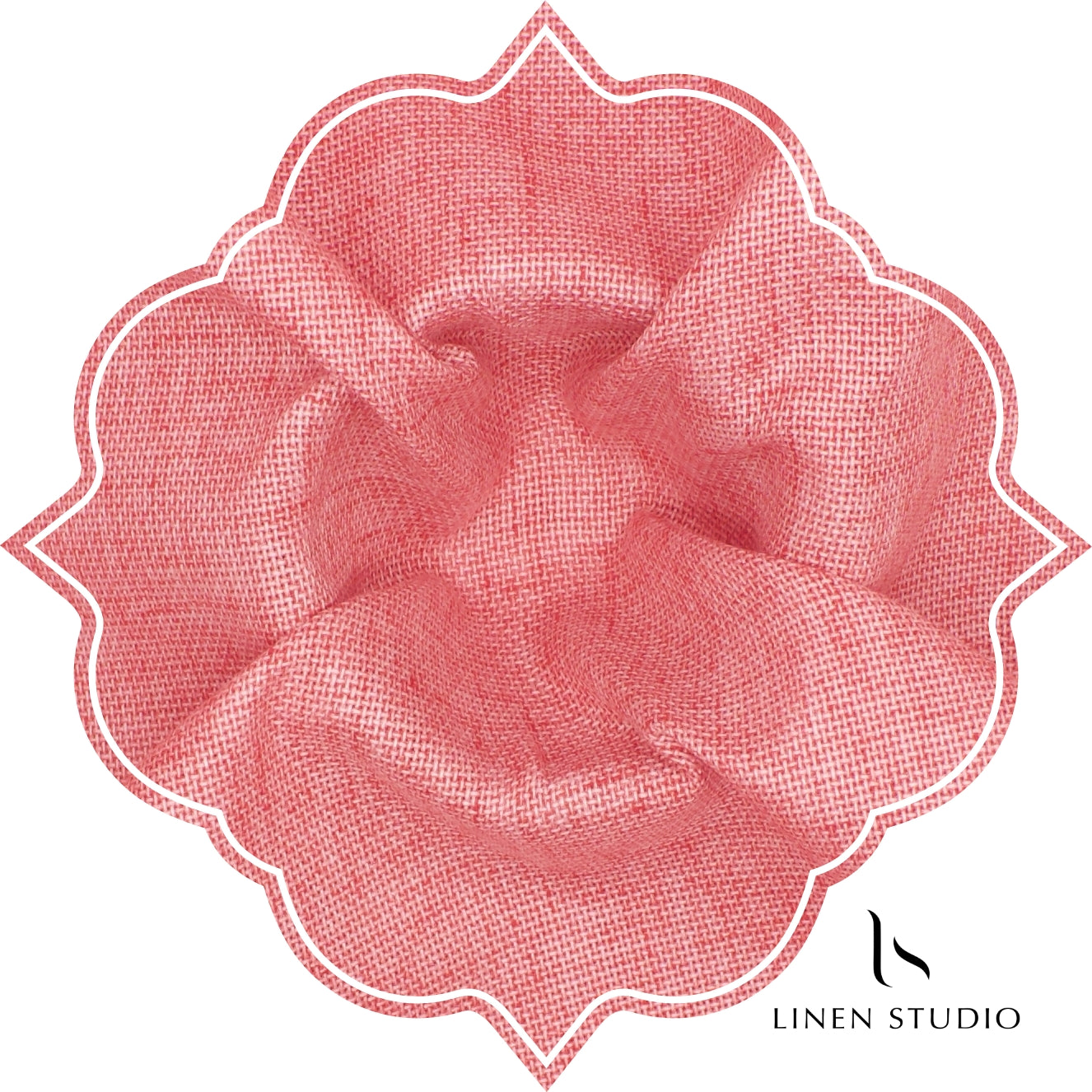 Netted Poly-Viscose Fabric - Red - Linen Studio