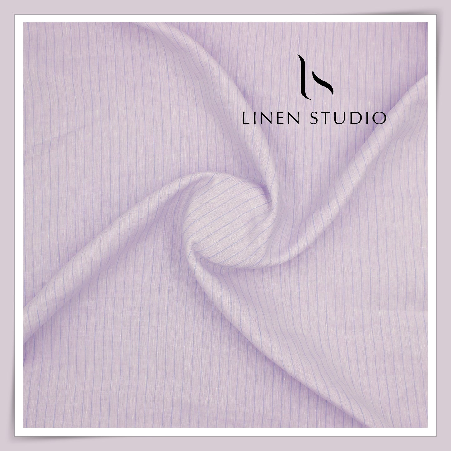 Tessitura Monti 100% Pure Linen 70 Lea Shirting - Beautiful Lavender Stripes (NEW) (Fastest Selling)