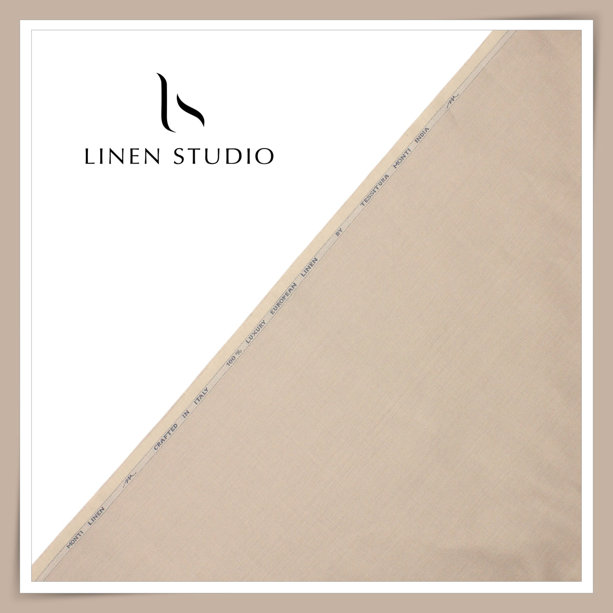 Tessitura Monti 50 Lea 100% Pure Premium Linen Suiting - Sand Beige (NEW)