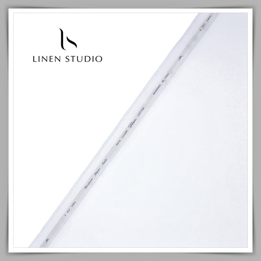 Tessitura Monti 2 PLY 140's Finest Supima Cotton TWILL Shirting - Bright White (NEW) (Fastest Selling)