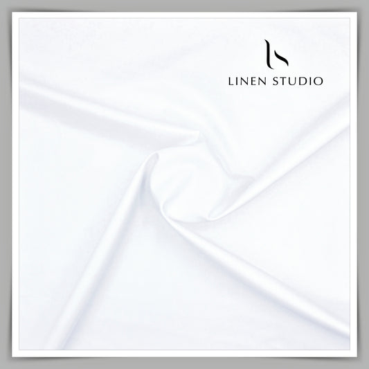 Tessitura Monti 2 PLY 140's Finest Supima Cotton TWILL Shirting - Bright White (NEW) (Fastest Selling)