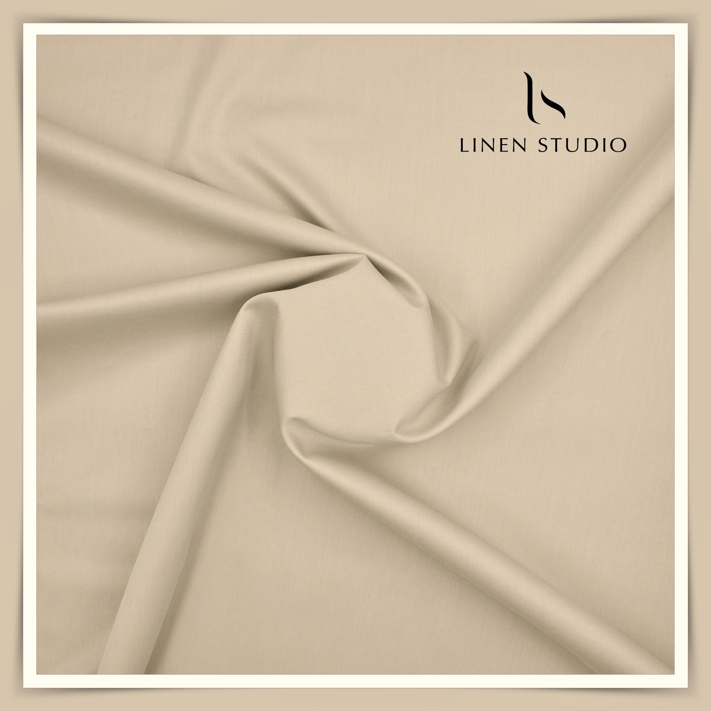 Tessitura Monti 2 PLY 140's Finest Supima Cotton TWILL Shirting - Abode Beige (NEW)