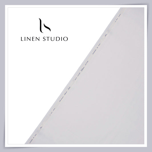 Tessitura Monti 2 PLY 140's Finest Supima Cotton TWILL Shirting - Pastel Bluish Grey (NEW)