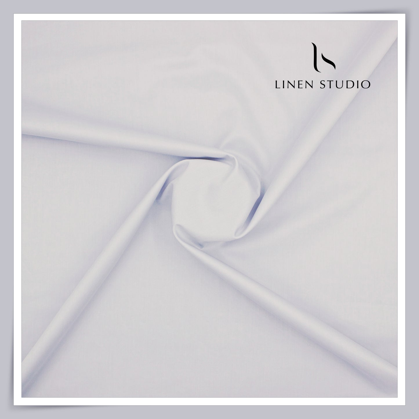 Tessitura Monti 2 PLY 140's Finest Supima Cotton TWILL Shirting - Pastel Bluish Grey (NEW)