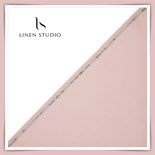 Tessitura Monti 2 PLY 140's Finest Supima Cotton TWILL Shirting - Soft Pink (NEW)