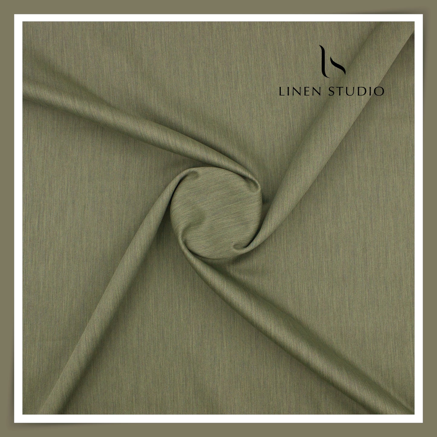 Tessitura Monti 100% Superfine 80's Giza Cotton Shirting - Melange Green (NEW) (Limited Stock)