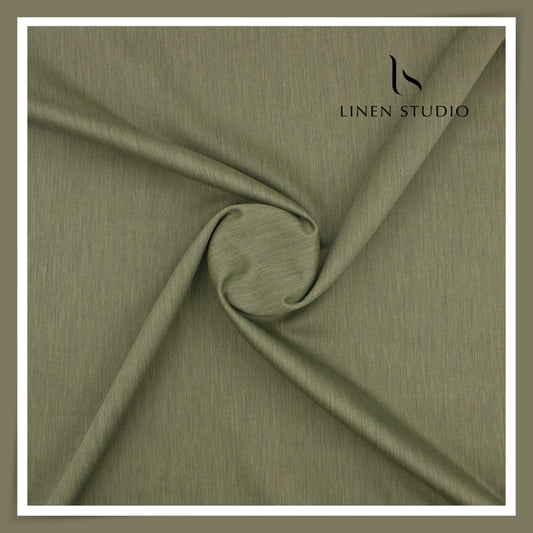 Tessitura Monti 100% Superfine 80's Giza Cotton Shirting - Melange Green (NEW) (Limited Stock)
