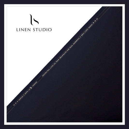220's Wool & Cashmere Super Luxury Suiting by Mark & Peanni - Dark Blue (NEW) (HIGHEST QUALITY)