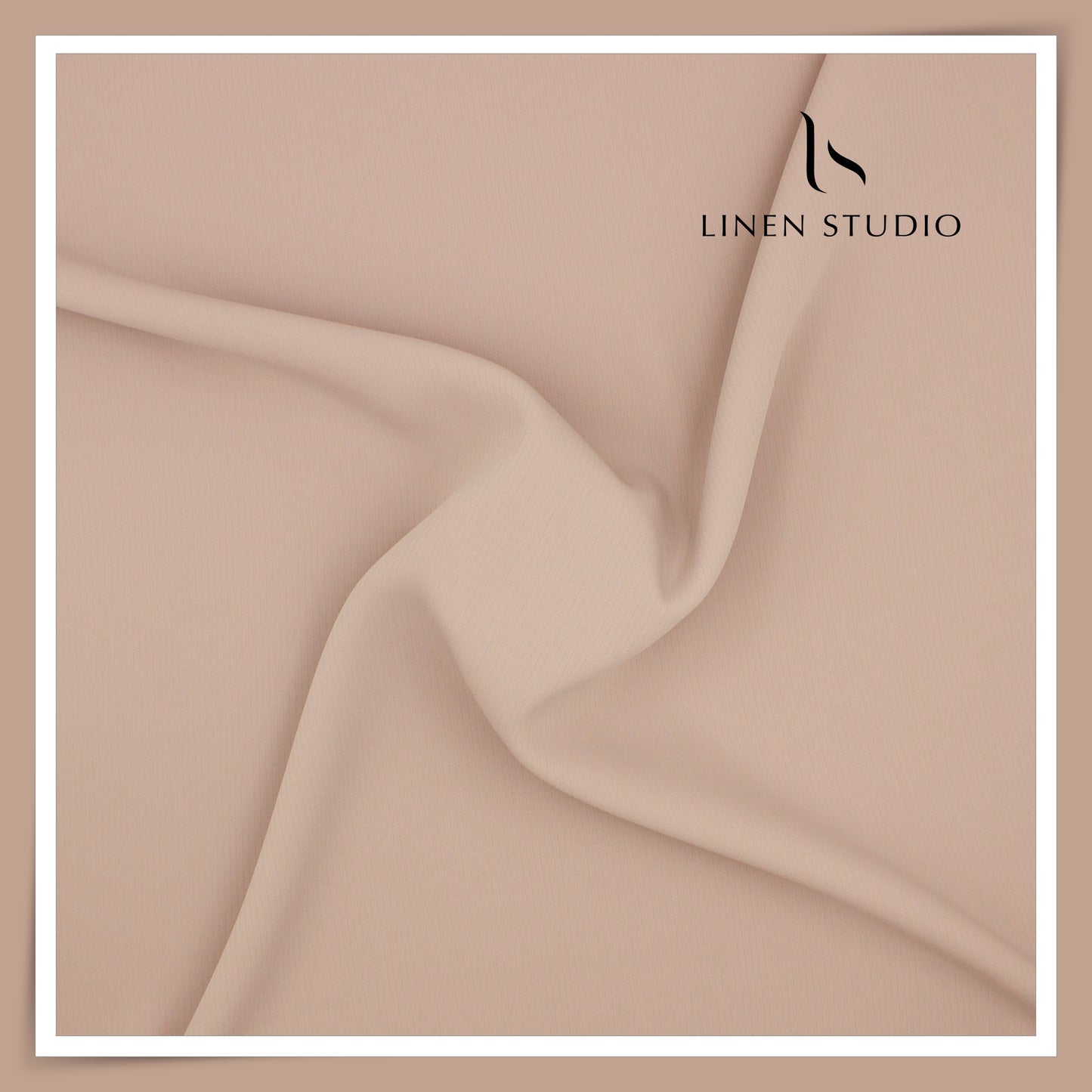 Premium Self Striped Lachka Wrinkle Free Suiting by M&P - Pale Chestnut (NEW) (ZOOM IN)