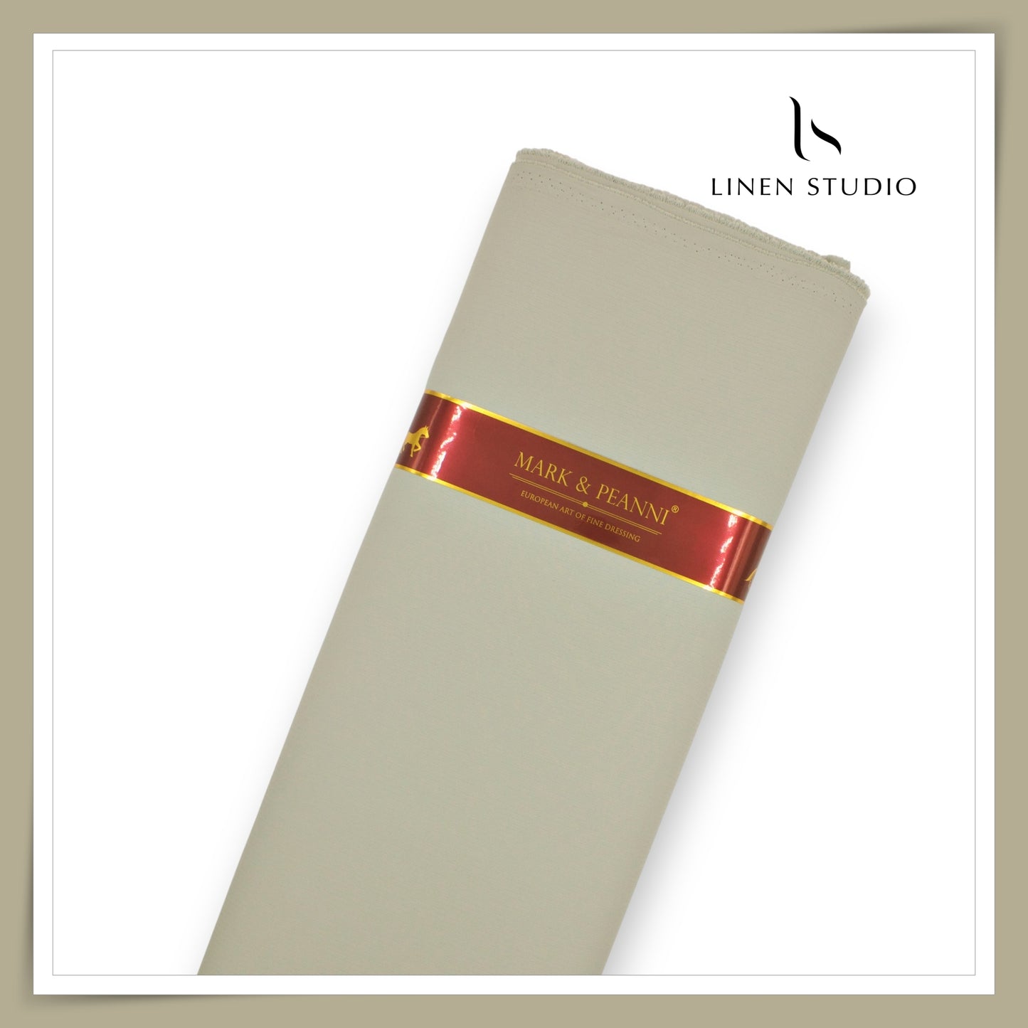 Premium Self Striped Lachka Wrinkle Free Suiting by M&P - Grey Green (NEW) (ZOOM IN)