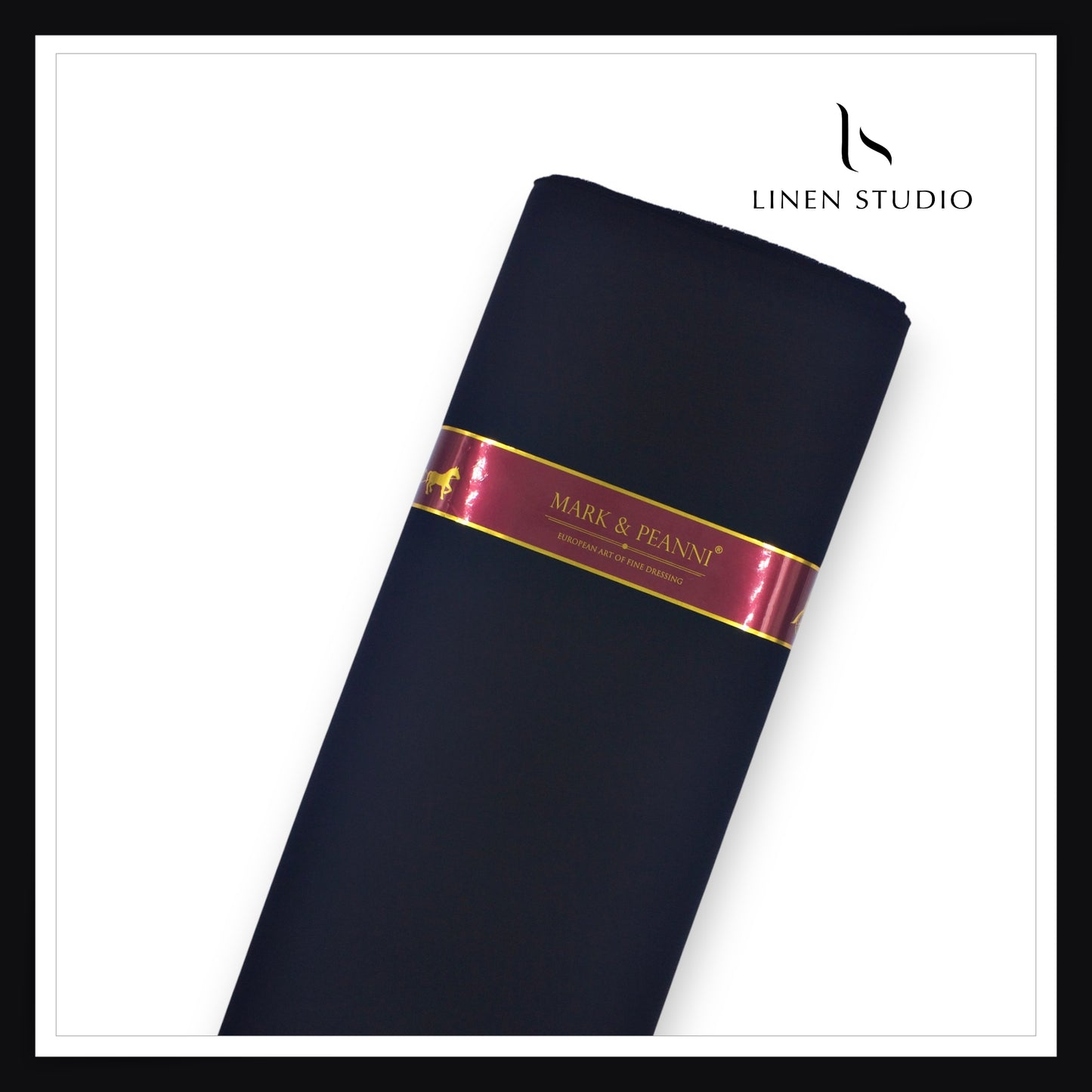 Premium Self Striped Lachka Wrinkle Free Suiting by M&P - Pitch Black (NEW) (ZOOM IN)