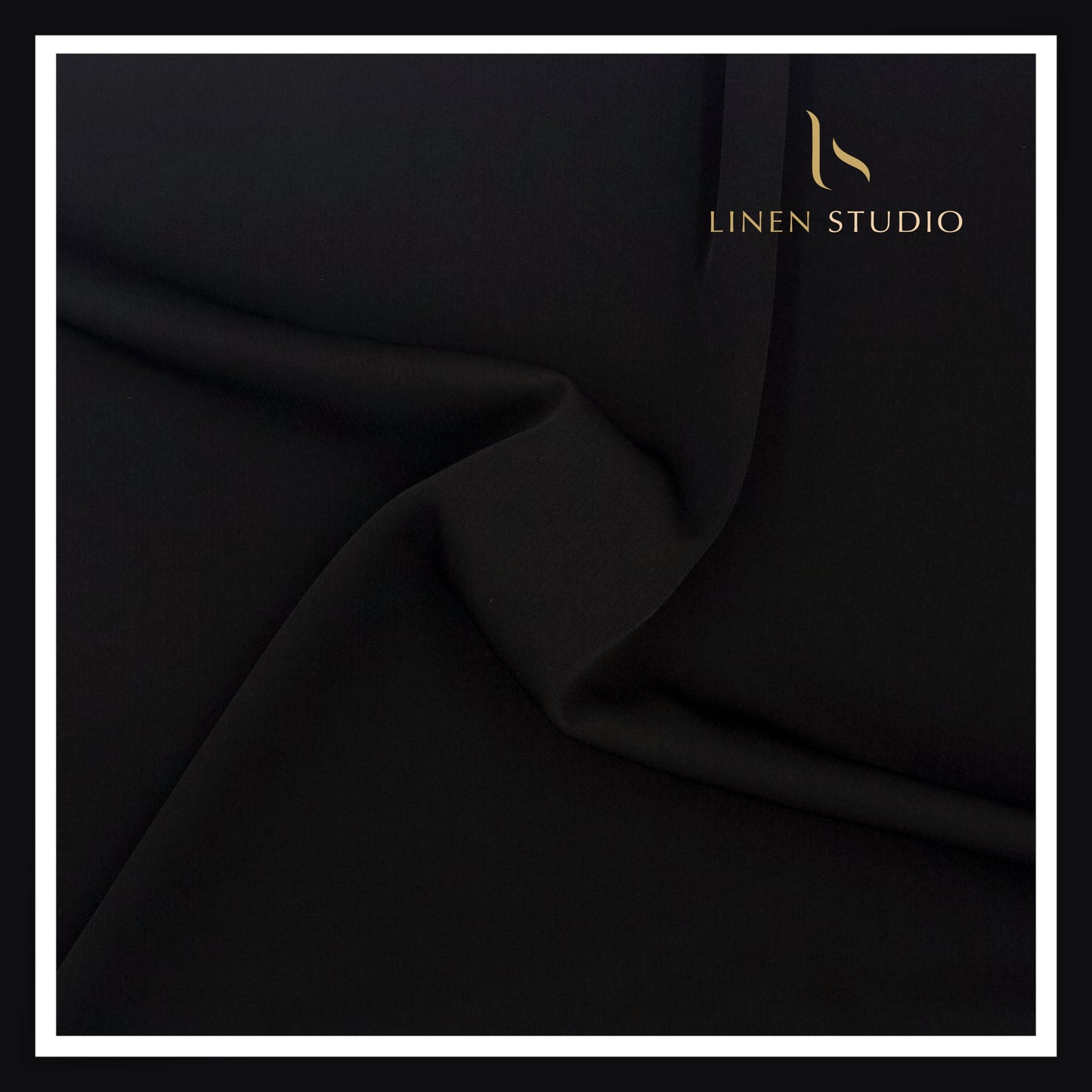 Premium Self Striped Lachka Wrinkle Free Suiting by M&P - Pitch Black (NEW) (ZOOM IN)