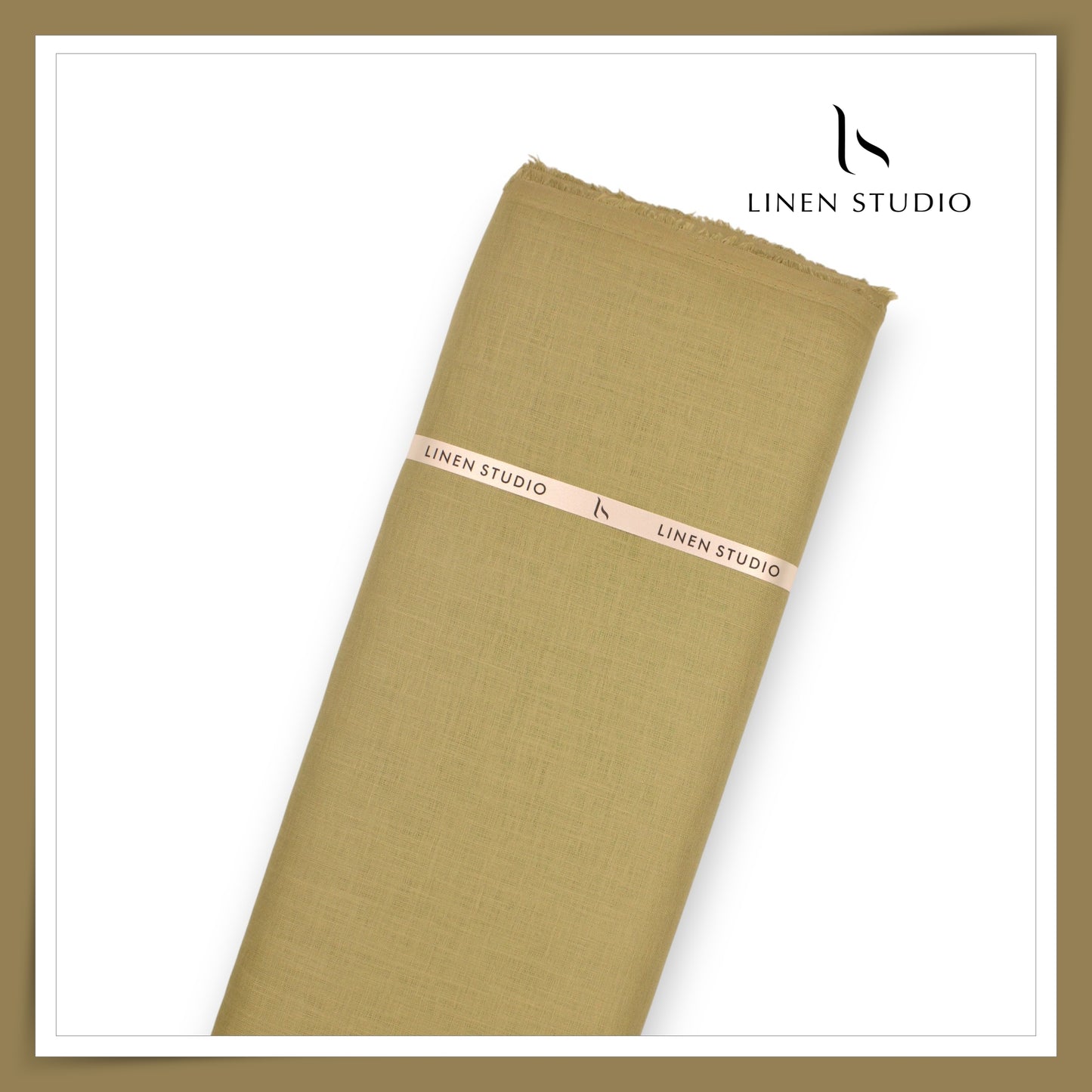 Linen Studio 60 Lea Pure Linen Shirting - Dark Beige (50% SALE) (NEW)