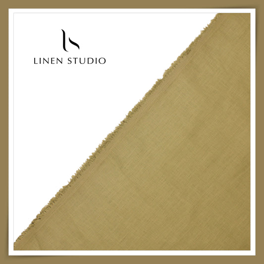 Linen Studio 60 Lea Pure Linen Shirting - Dark Beige (50% SALE) (NEW)