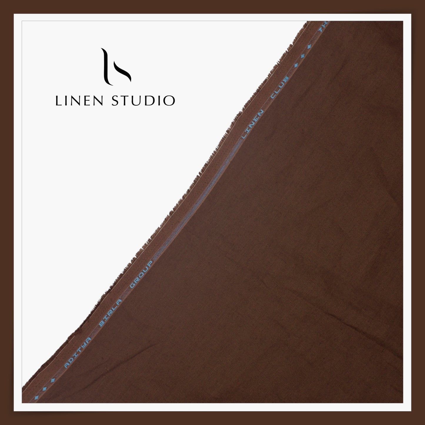 70 Lea Plain Colour Shirting by Linen Club - Crater Brown (NEW) (Limited Stock)