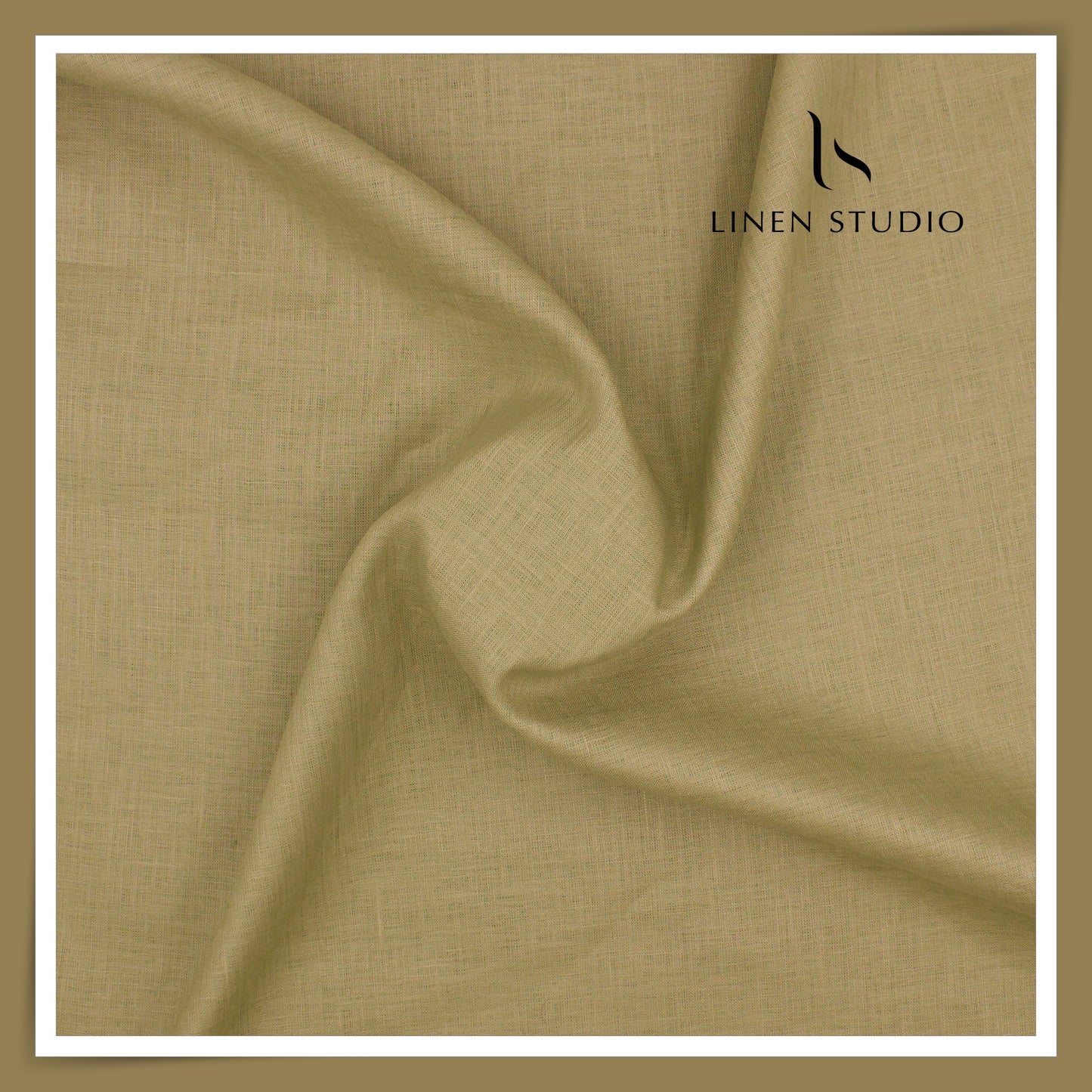 Linen Studio 60 Lea Pure Linen Shirting - Dark Beige (50% SALE) (NEW)