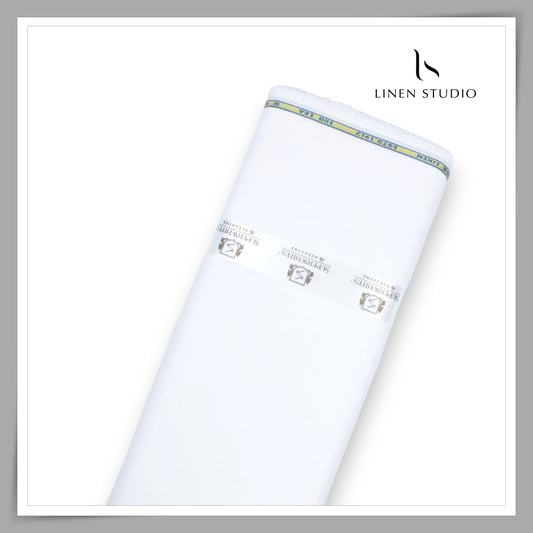 Burgoyne Pure Linen 100 Lea Shirting - Super White (Premium) (NEW)