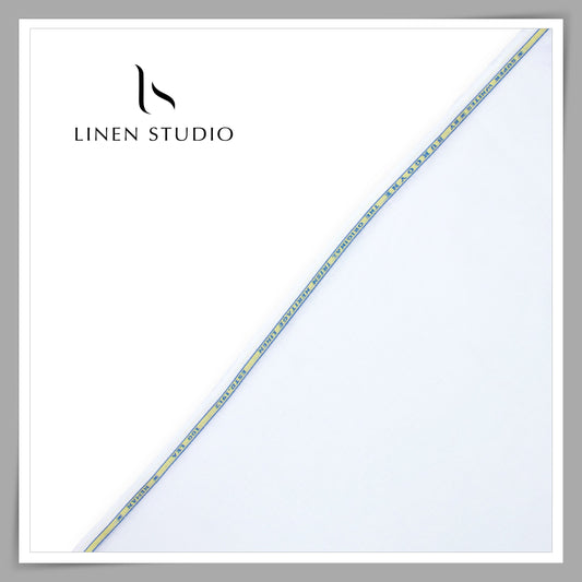 Burgoyne Pure Linen 100 Lea Shirting - Super White (Premium) (NEW)