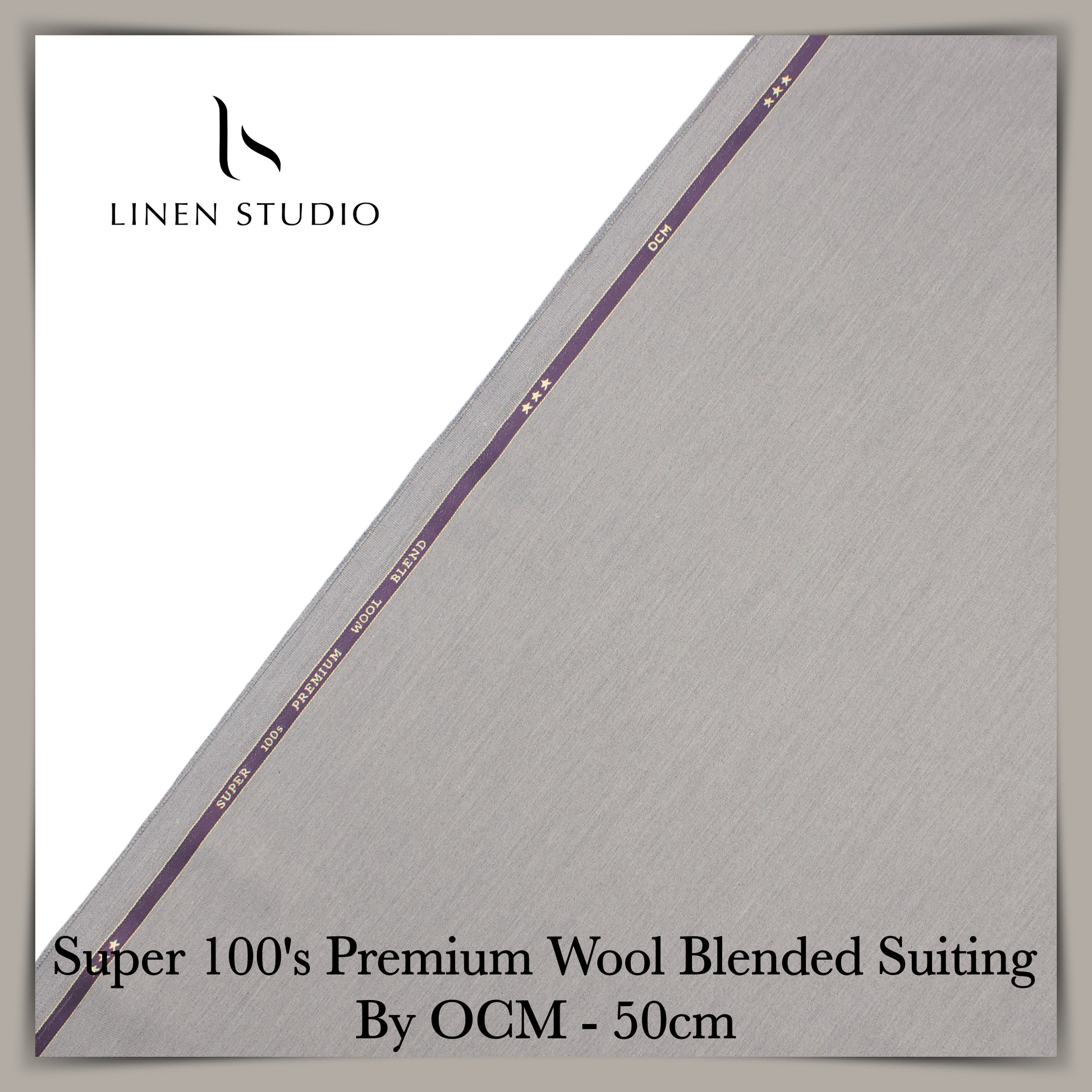 50 Cm Suiting Fabric  - END BIT (80%) - Linen Studio
