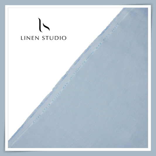 70 Lea Plain Colour Shirting by Linen Club - Casper Blue (NEW) (Limited Stock)