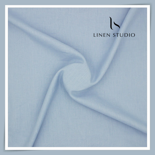 70 Lea Plain Colour Shirting by Linen Club - Casper Blue (NEW) (Limited Stock)