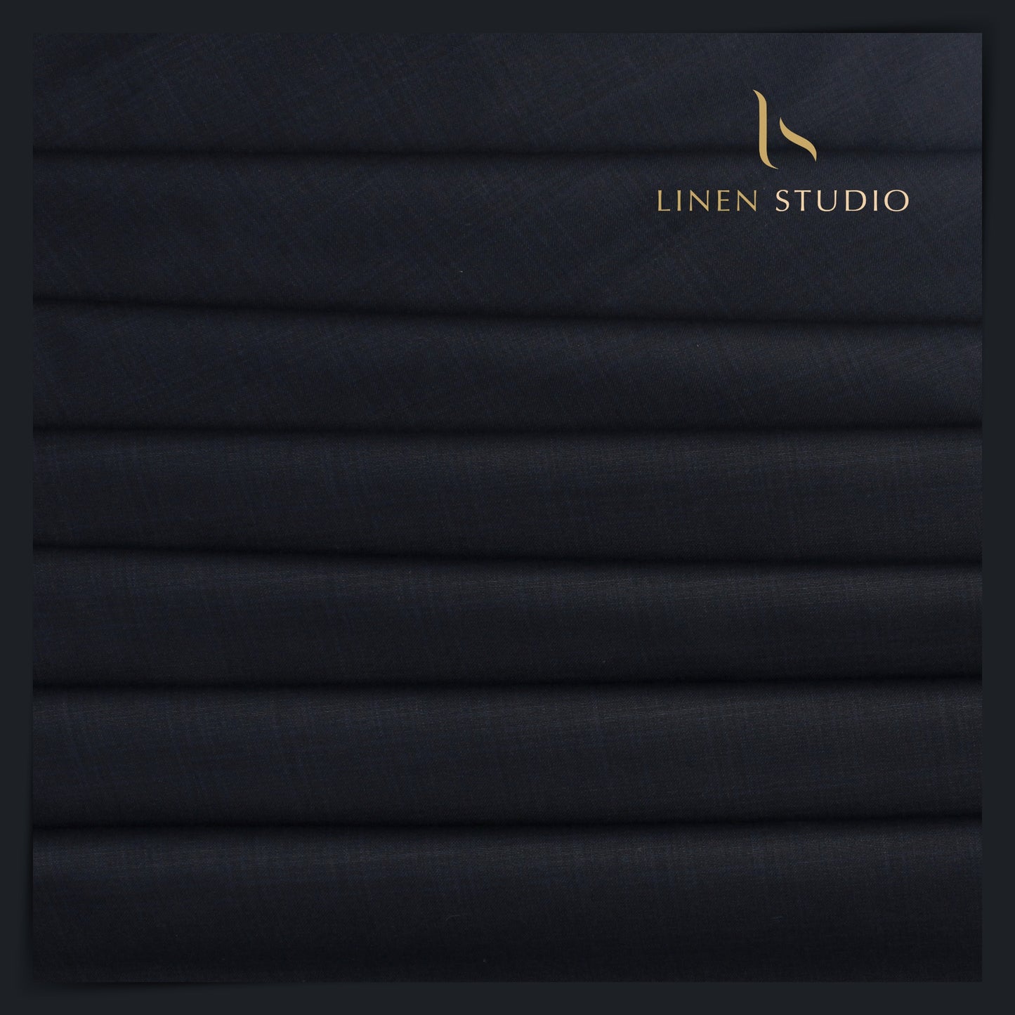 Oxfort England Suiting Checks - Navy Blue - Linen Studio