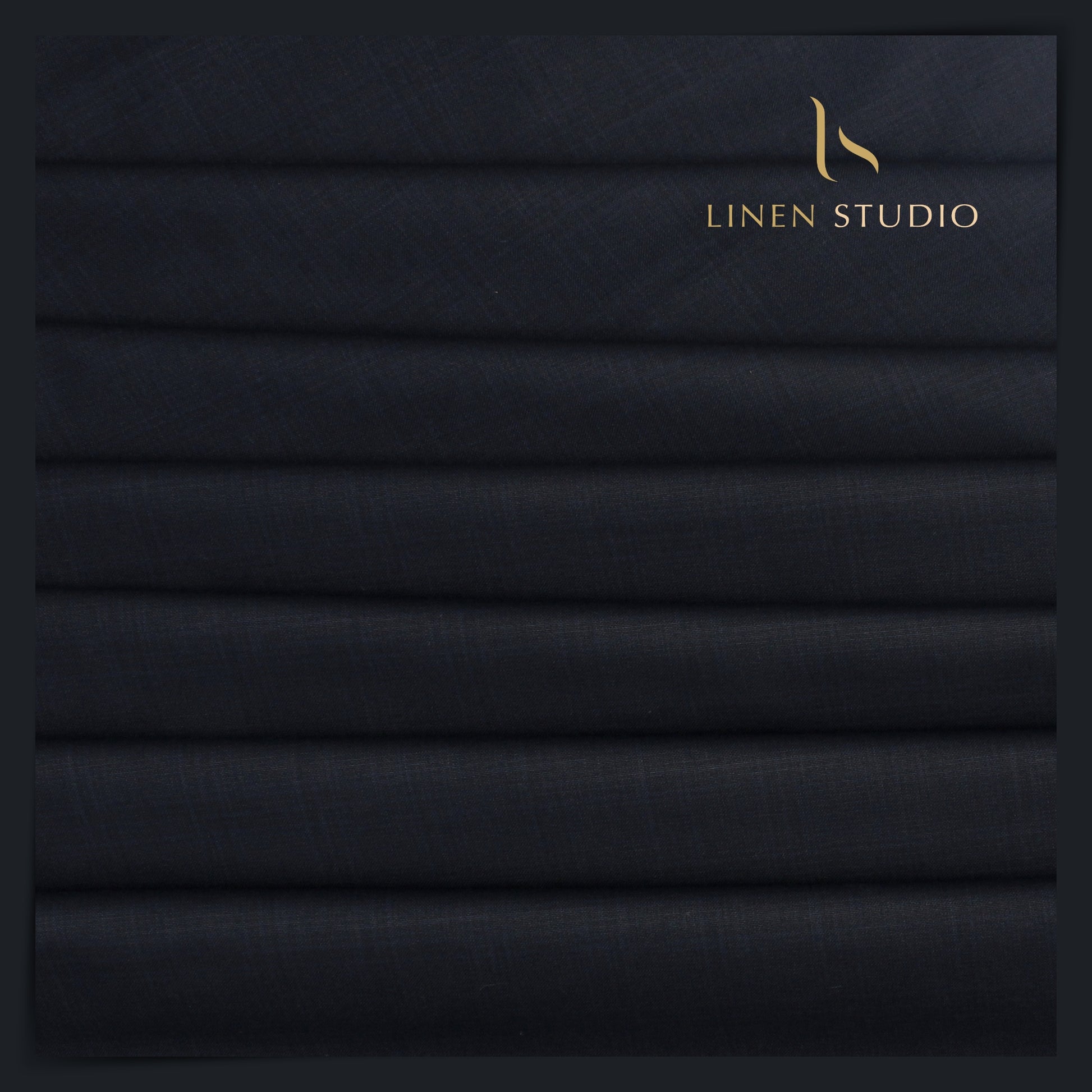 Oxfort England Suiting Checks - Navy Blue - Linen Studio