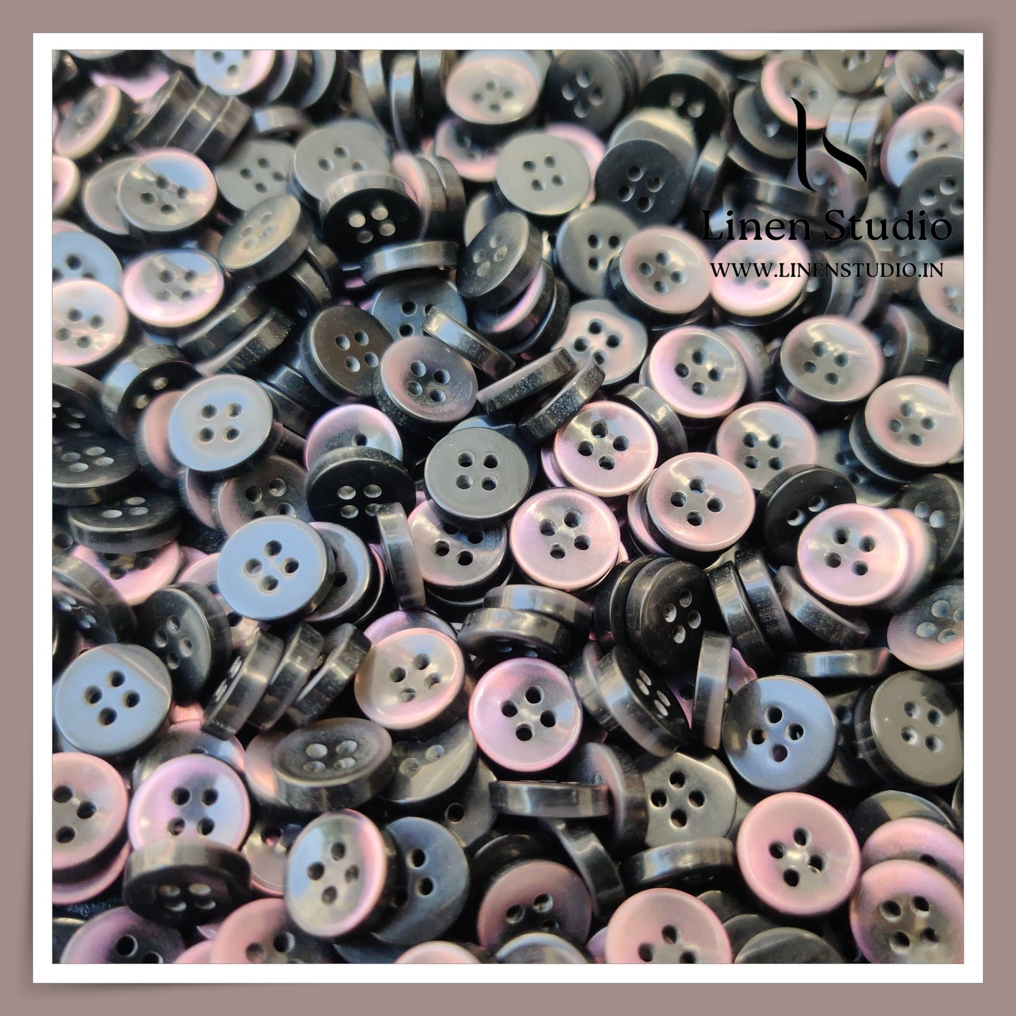 Round Rim 4 Hole Gradient Shirt Buttons - P01ALR SG002 16L