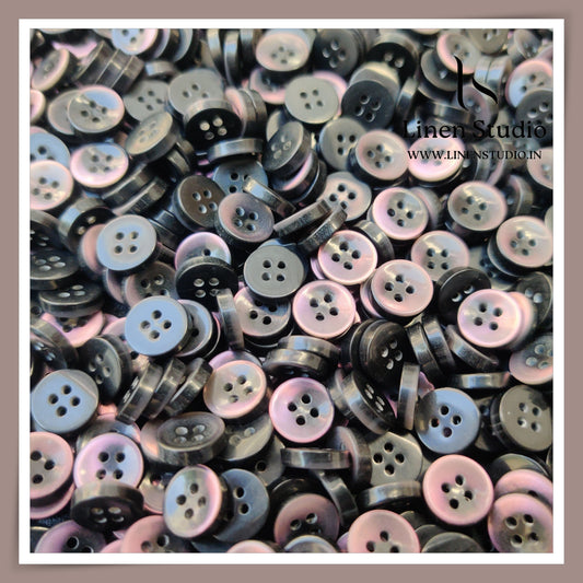 Round Rim 4 Hole Gradient Shirt Buttons - P01ALR SG002 16L