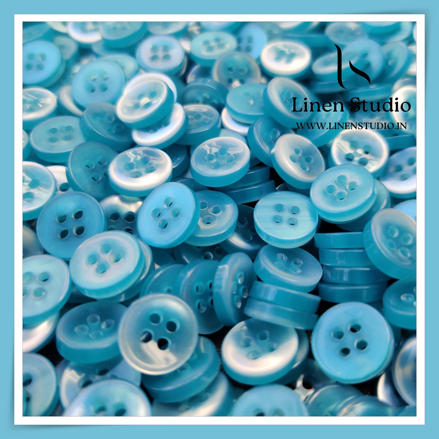 Round Rim 4 Hole Gradient Shirt Buttons - P01ALR SG004 18L