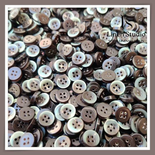 Round Rim 4 Hole Gradient Shirt Buttons - P01ALR SG007 16L